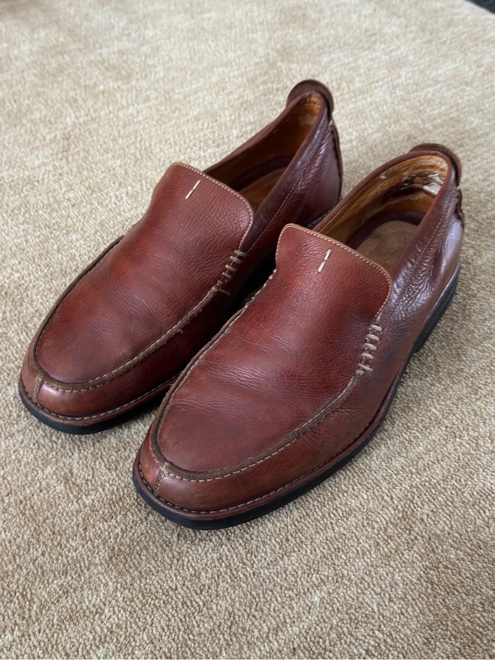 Martin Dingman Leather Slip-On Venetian Loafers